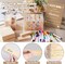 Beeveer 80 Pcs Wedding Guest Book Alternative Wooden Block Guest Book for Wedding Sign in Bridal Shower Decoration Wooden Block Bridal Shower Game for Sign in, Reception(Boho)